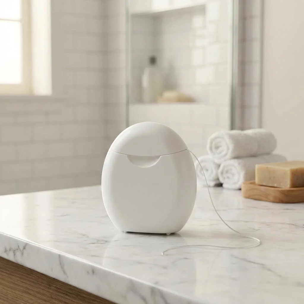 Assortment of non plastic dental floss options in eco-friendly packaging