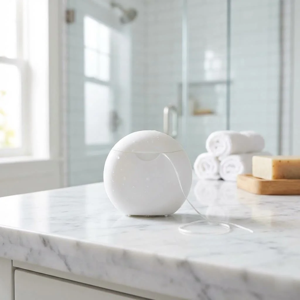 Various types of dental floss and oral hygiene products